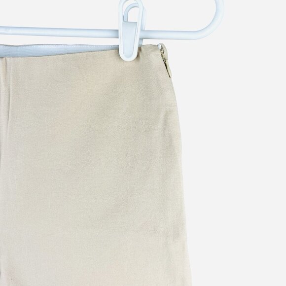 a new day Women Tan Pants Sz 2 Stretch Mid Rise Boot Cut Zip Side Elastic Waist - Picture 5 of 12